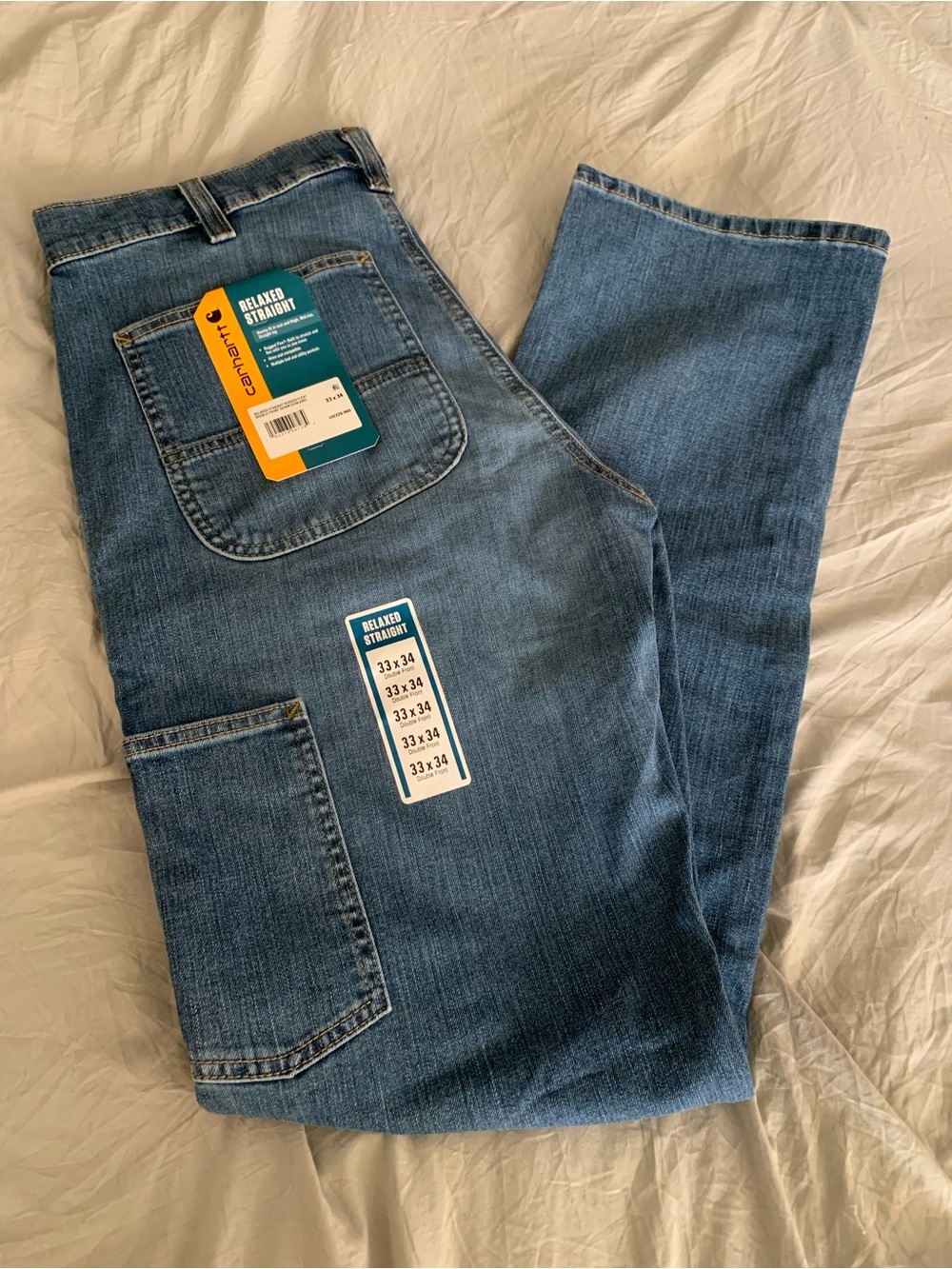 Carhartt Men’s Relaxed Straight Denim Jeans in Blue